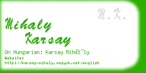 mihaly karsay business card